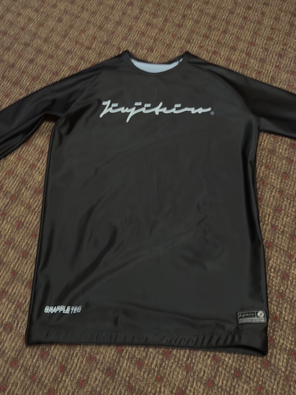 Jiujiteiro, Black Men’s Long-Sleeve Rash Guard